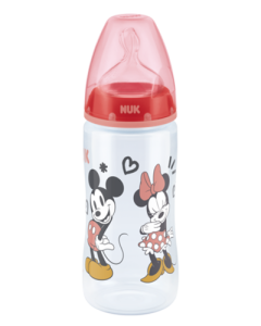 Biberón NUK FC⁺ Disney Mickey Mouse con Control de Temperatura Silicona 300ml 
