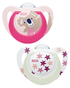 Chupete Star NUK Dia & Noche, de Silicona